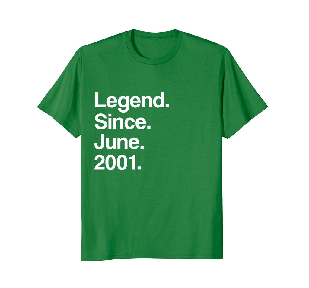 Legend Since June 2001 Shirt - Age 17th Birthday Funny Gift