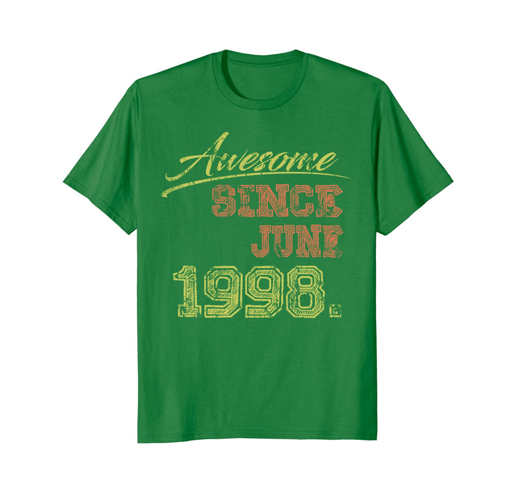 Awesome Born on June 1998 20th Birthday Gift T-shirt 20th