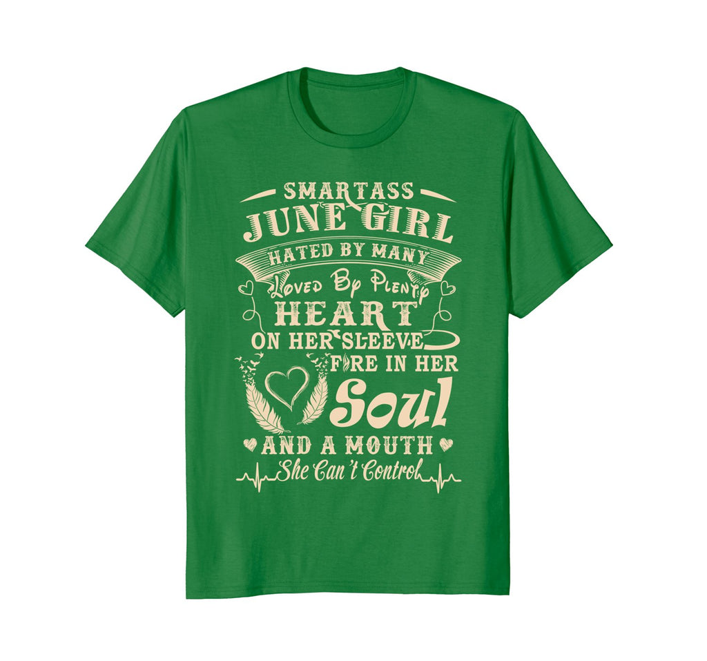 Smartass June Girl Funny Birthday T-shirts