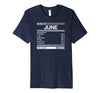 Image of born in june birthday facts gift t-shirt