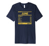 Image of born in june birthday facts gift t-shirt