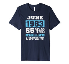 June 1963 - 55th Birthday T-Shirt Gift
