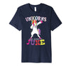 Image of June Birthday Funny Dabbing Unicorn Lover T-shirt Gift