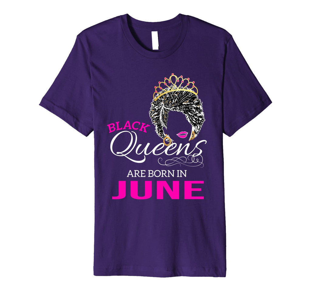 African American Black Queens Born in June Birthday Shirt