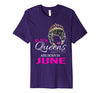 Image of African American Black Queens Born in June Birthday Shirt