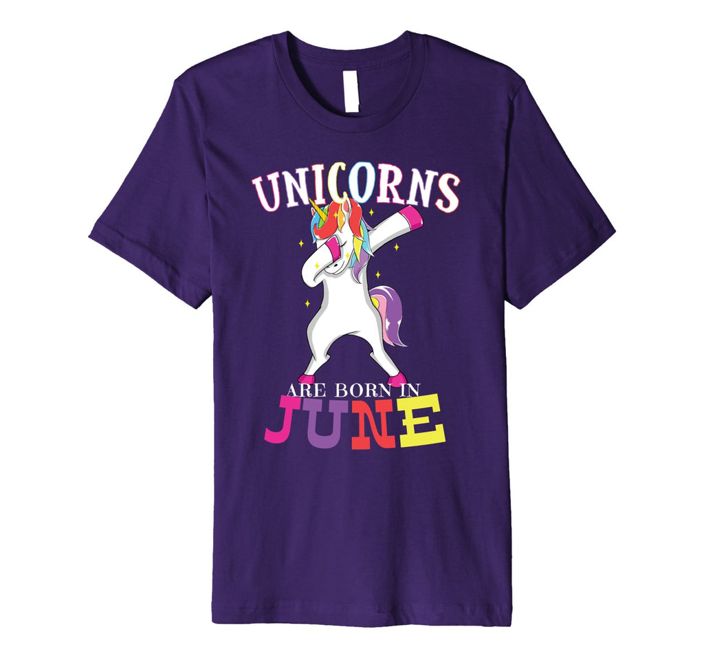 June Birthday Funny Dabbing Unicorn Lover T-shirt Gift