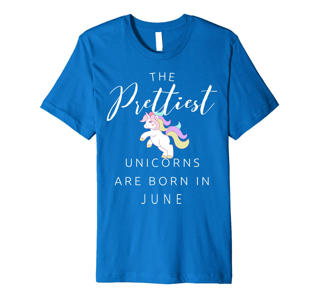 Unicorns are Born in June Cute TShirt Birthday Gift