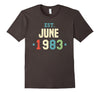 Image of Est June 1983 T-Shirt 35th Birthday Gift Shirts