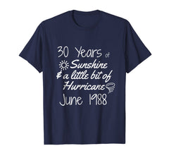 June 1988 Birthday Shirt 30th Birthday