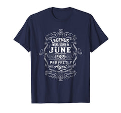 Vintage 29th Birthday Legends Were Born In June 1989 Tshirt