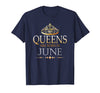 Image of Queens Are Born In June Shirt Theme Birthday Party Royal
