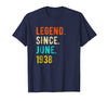 Image of Legend Since June 1938 Vintage - 80th Birthday Gift T-Shirt