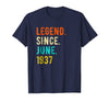 Image of Legend Since June 1937 Vintage - 81st Birthday Gift T-Shirt