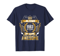 June 1983 35th Birthday 35 Years Old Gift T-Shirt
