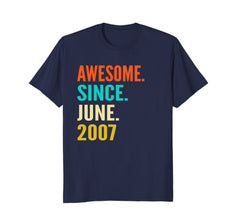 Born in June 2007 11th Birthday Gift 11 years old T-shirt