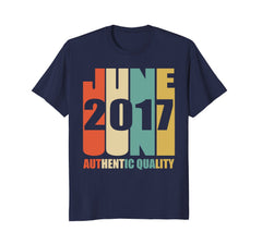Retro June 2017 T-Shirt Vintage 1st Birthday Gift Shirt