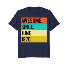 48th Birthday Vintage Gift Awesome Since June 1970 Shirt