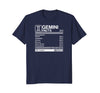 Image of gemini facts born in May &amp; June birthday zodiac t-shirt