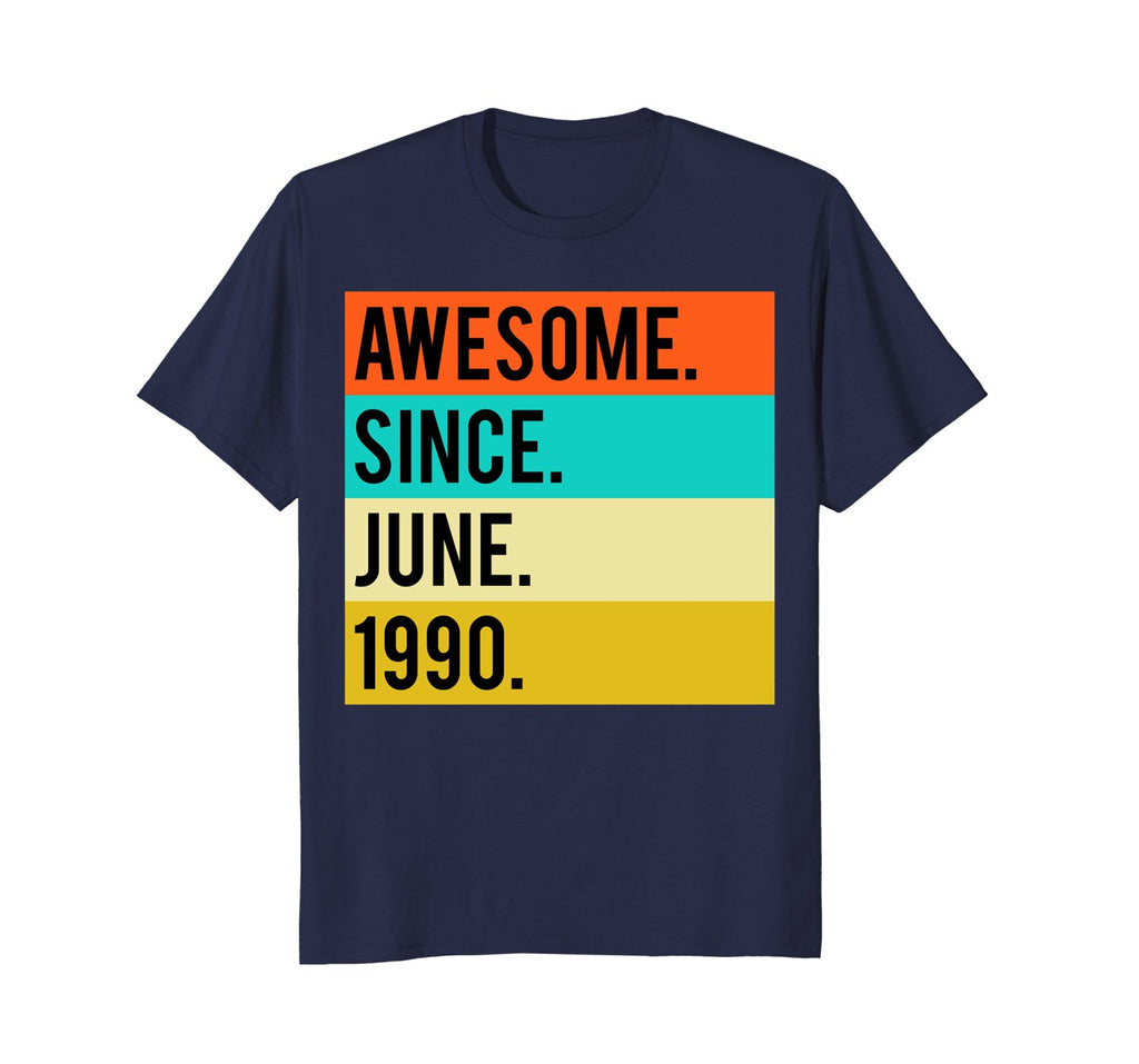 28th Birthday Vintage Gift Awesome Since June 1990 Shirt