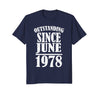 Image of 40th Birthday T-Shirt - Forty Bday Tee Born in June 1978