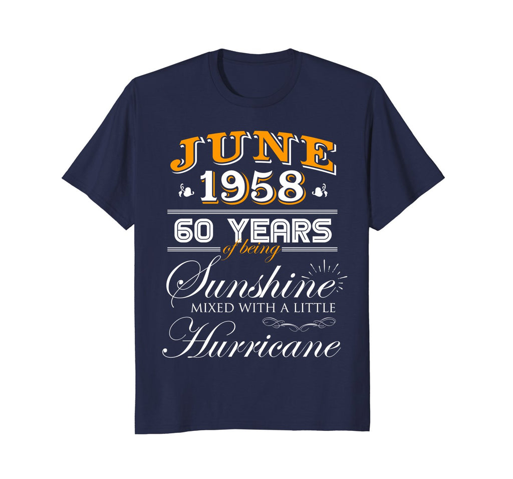 60th Birthday Gifts June 1958 T-shirt for Men, Women