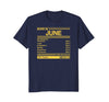 Image of born in june birthday facts gift t-shirt