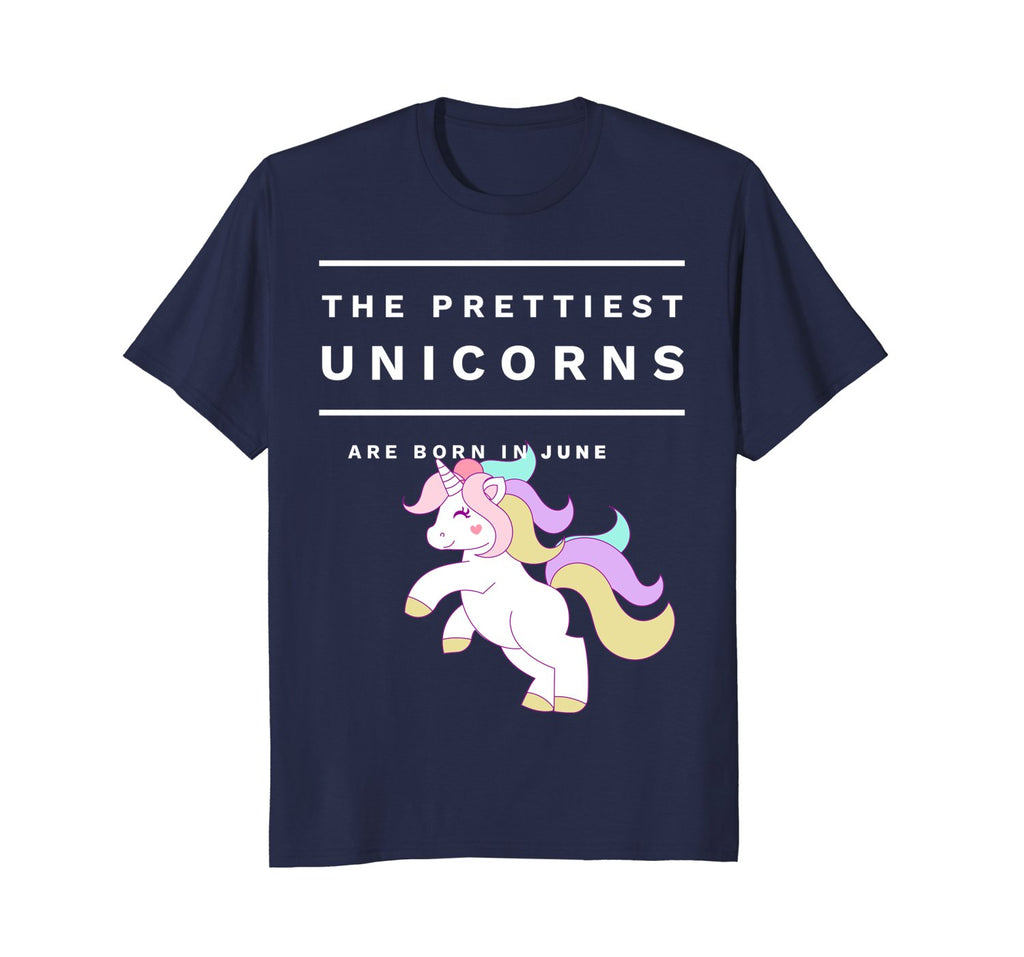 Unicorns are Born in June Cute TShirt Birthday Gift