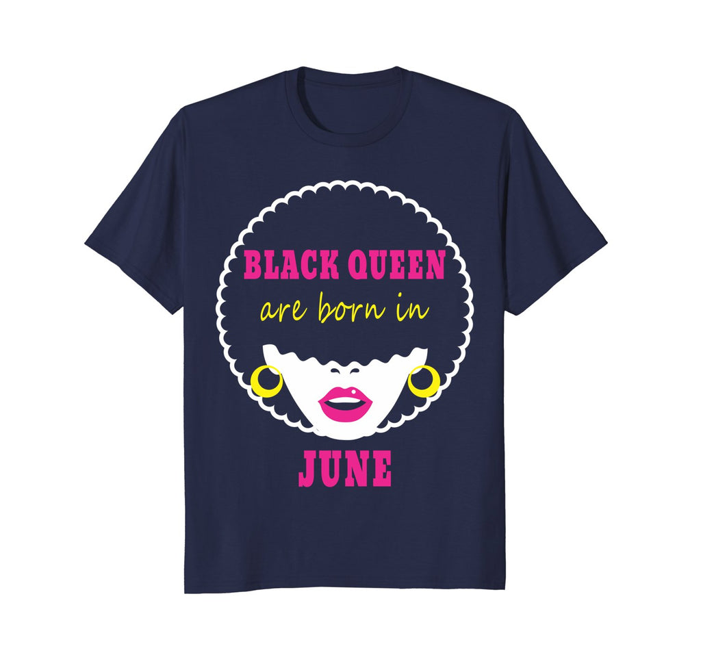 Black Queens Are Born In June Birthday T-Shirt for Women