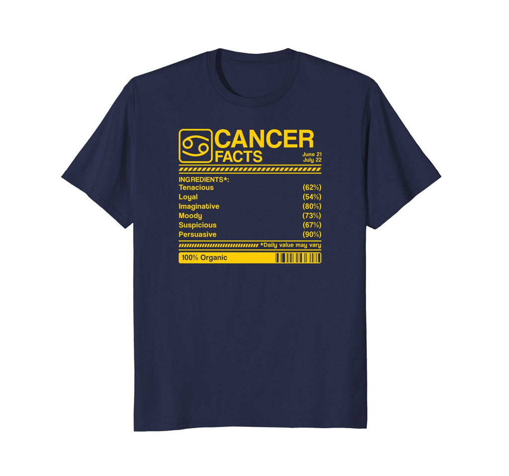 cancer facts born in June &amp; July birthday zodiac t-shirt