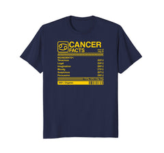 cancer facts born in June & July birthday zodiac t-shirt