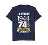 Image of June 1944 74 years of being awesome 74th Birthday T-Shirt