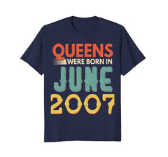 Queens Born In JUNE 2007 11st Awesome Birthday Gift Shirt