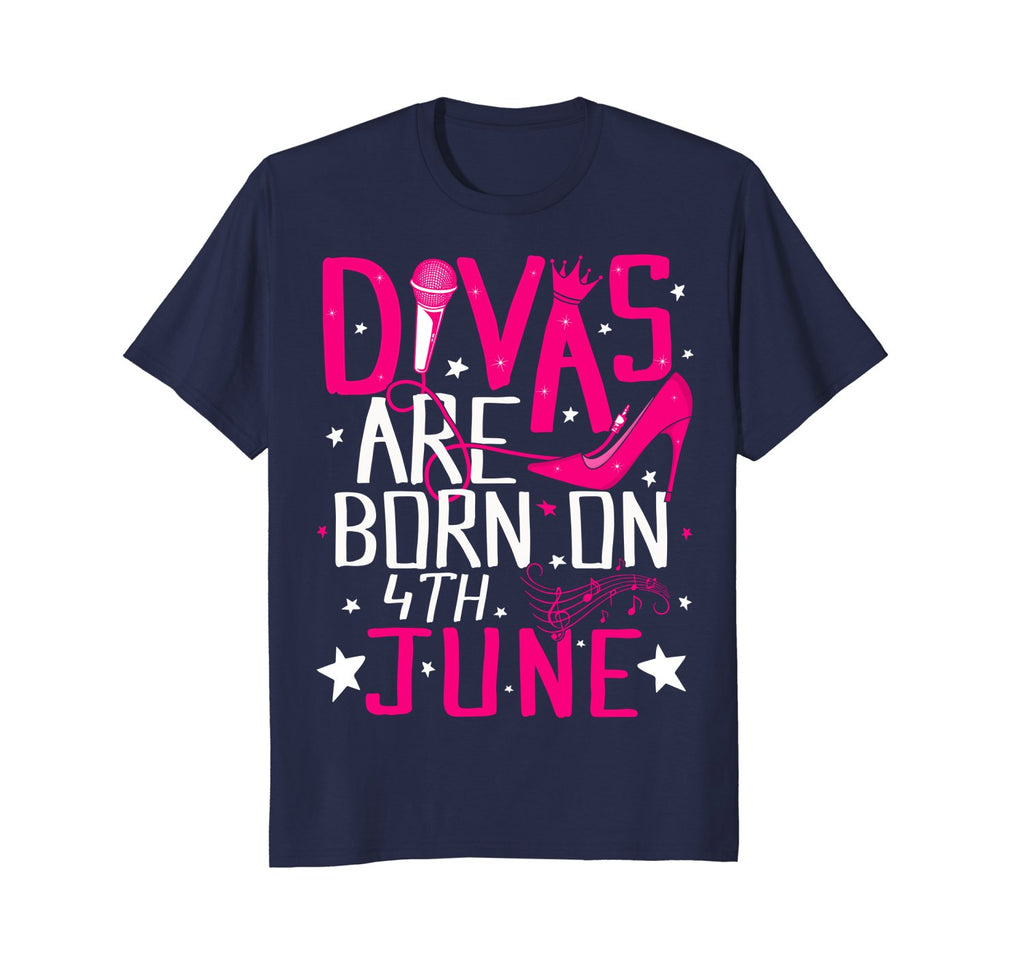 Divas Are Born On June 4th T-shirt Gemini Cancer Birthday