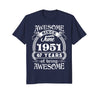 Image of Awesome Since June 1951 T-Shirt 67th Birthday Gift