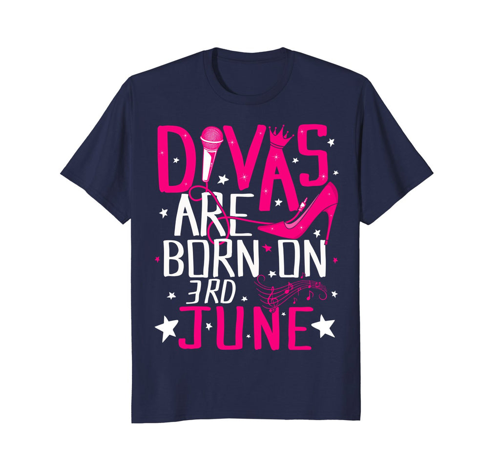 Divas Are Born On June 3rd T-shirt Gemini Cancer Birthday