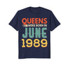 Image of Queens Born In JUNE 1989 29th Awesome Birthday Gift Shirt
