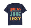 Image of Queens Born In JUNE 1937 81st Awesome Birthday Gift Shirt