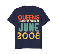 Queens Born In JUNE 2008 10th Awesome Birthday Gift Shirt