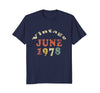 Image of 40 Year Old Birthday T-Shirt Distressed Born In June 1978