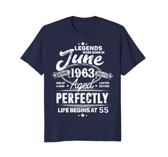 Legends Were Born In June 1963, 55th Birthday Gift Shirt