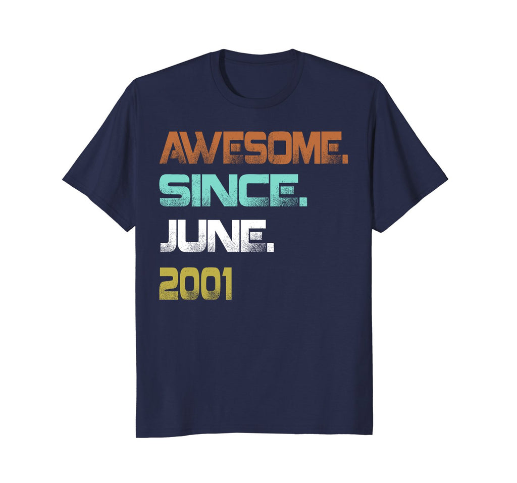 June 2001 17th Birthday Gift 17 years old T-shirt