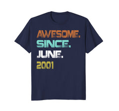 June 2001 17th Birthday Gift 17 years old T-shirt