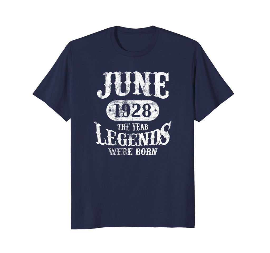 June 1928 T-Shirt The Year Legends Were Born 90th Birthday