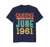 Image of Queens Born In JUNE 1961 57th Awesome Birthday Gift Shirt