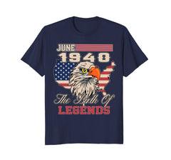 June 1940 Birthday T-shirt Awesome Birth of Legends