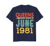 Image of Queens Born In JUNE 1981 37th Awesome Birthday Gift Shirt