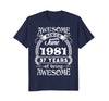 Image of Awesome Since June 1981 T-Shirt 37th Birthday Gift