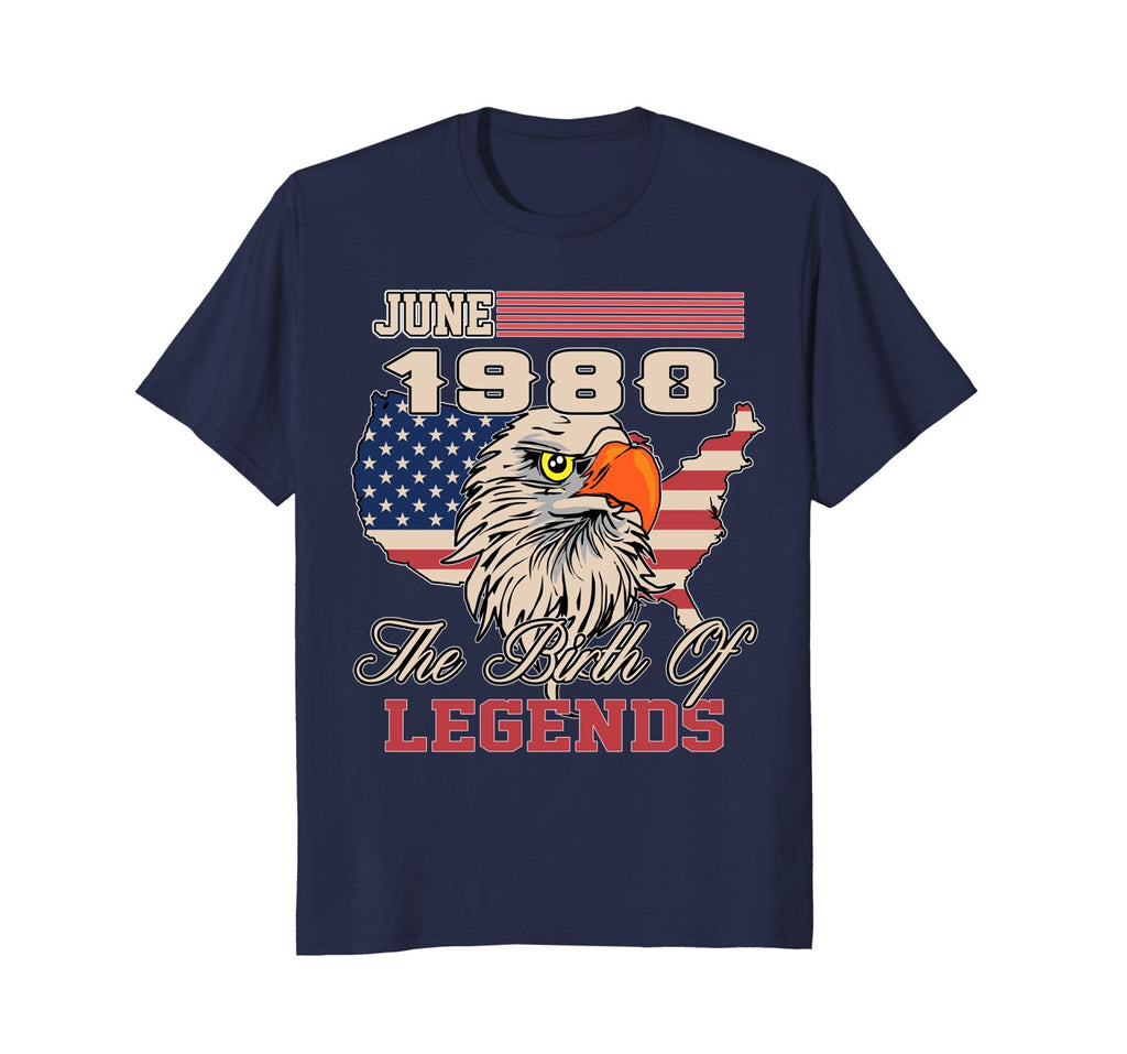 June 1980 Birthday T-shirt Awesome Birth of Legends