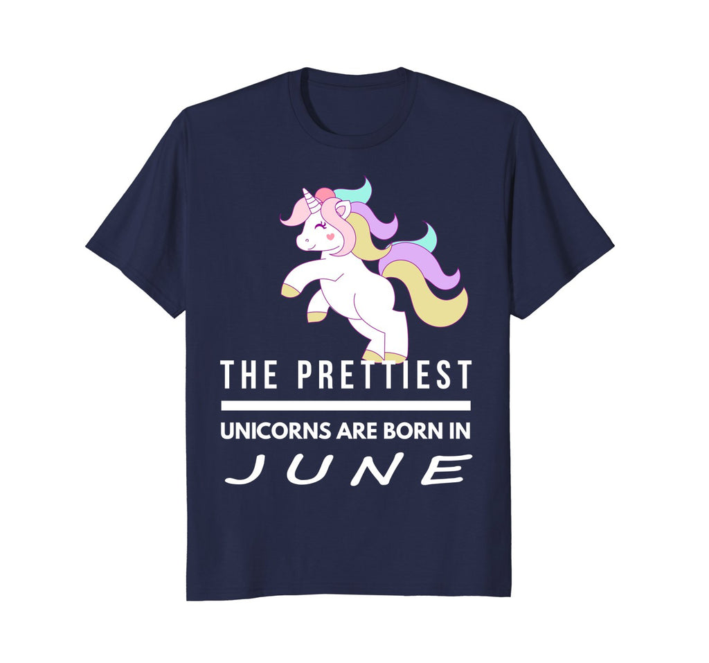 Unicorns are Born in June Cute TShirt Birthday Gift