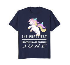 Unicorns are Born in June Cute TShirt Birthday Gift